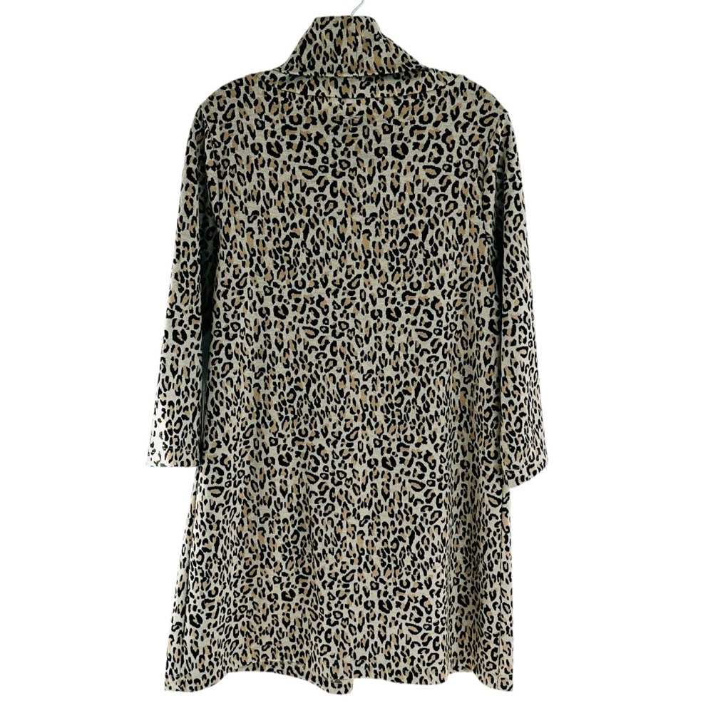Tyler Boe Leopard Print Cowl Neck Dress Tunic Size Medium - Picture 2 of 5